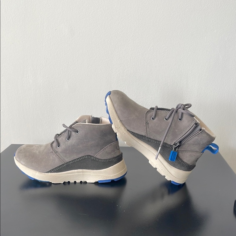 UGG Gray and Blue Boots with Streamlined Design
